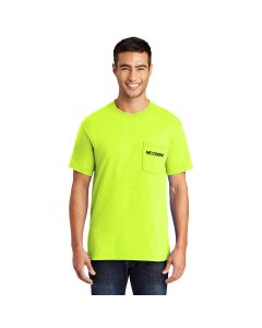 Port &amp; Company - Hi-Vis Core Blend Pocket Tee