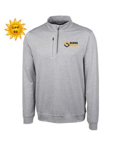 Cutter & Buck Mens Stealth Heathered Quarter-Zip Pullover